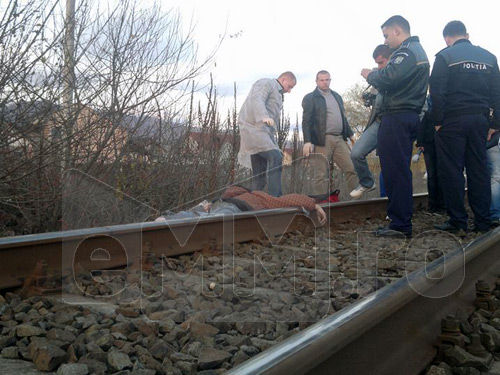 Persoana lovita de tren (c) eMaramures.ro